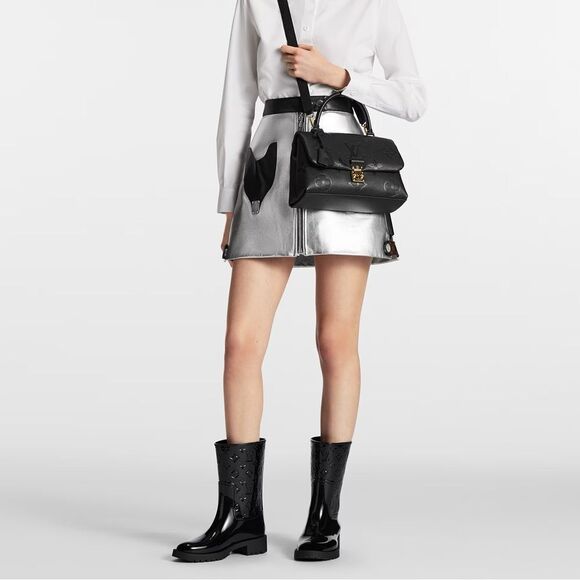 Louis Vuitton Black Mid-Calf Rain Boots Monogram Pattern Women’s Size 39 - Picture 2 of 16